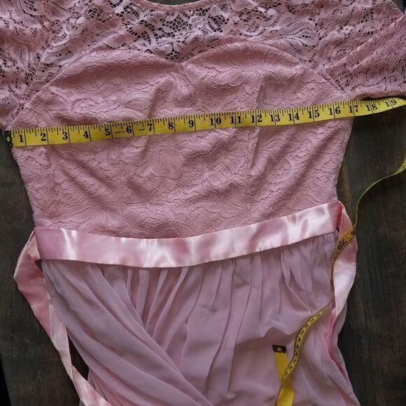 Dresses for Women Floral Lace Bodice Ribbon Waist Pleated Prom Dress Nwt Large - Picture 5 of 13